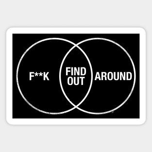 F Around and Find Out Venn Diagram Magnet